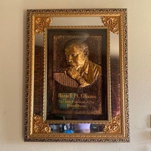 Large Barack Obama picture mirror